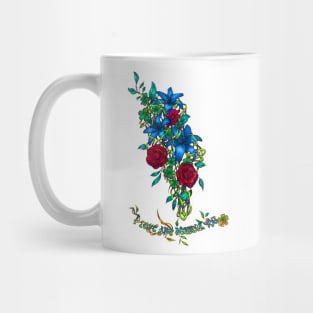 Flowers - I love and respect you - bright option Mug